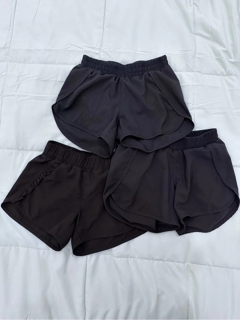 Girls Black Athletic Shorts